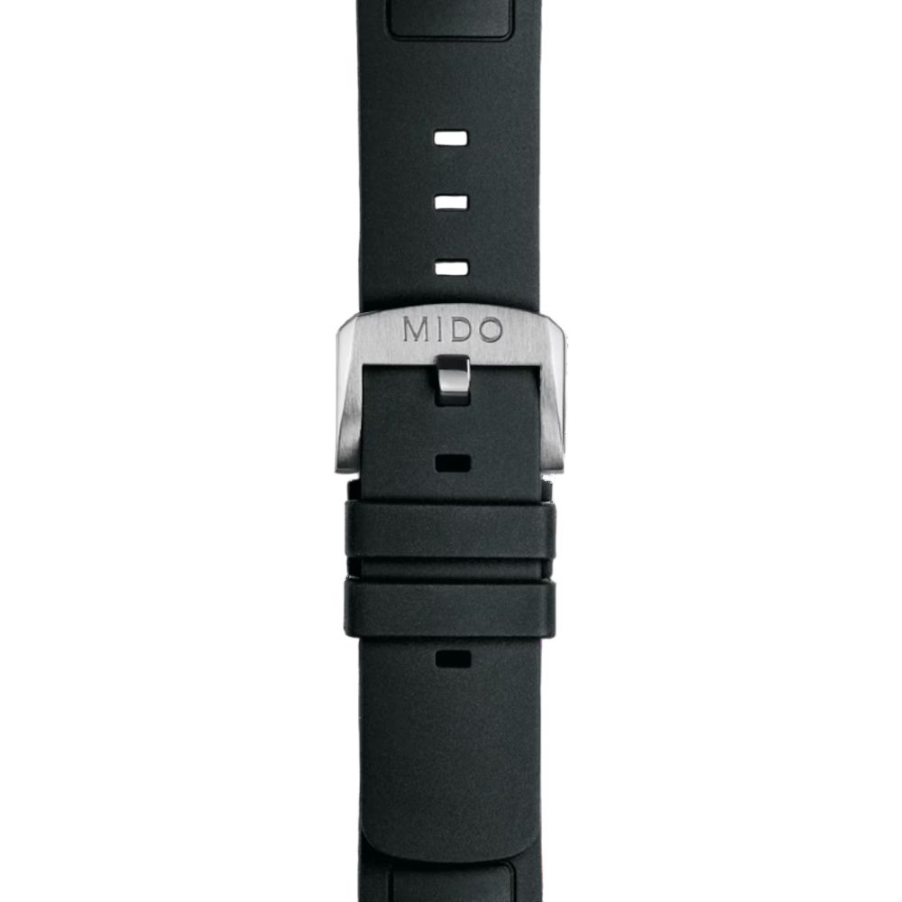 MIDO Multifort TV Big Date Black Rubber Strap 22mm | M852.018.741