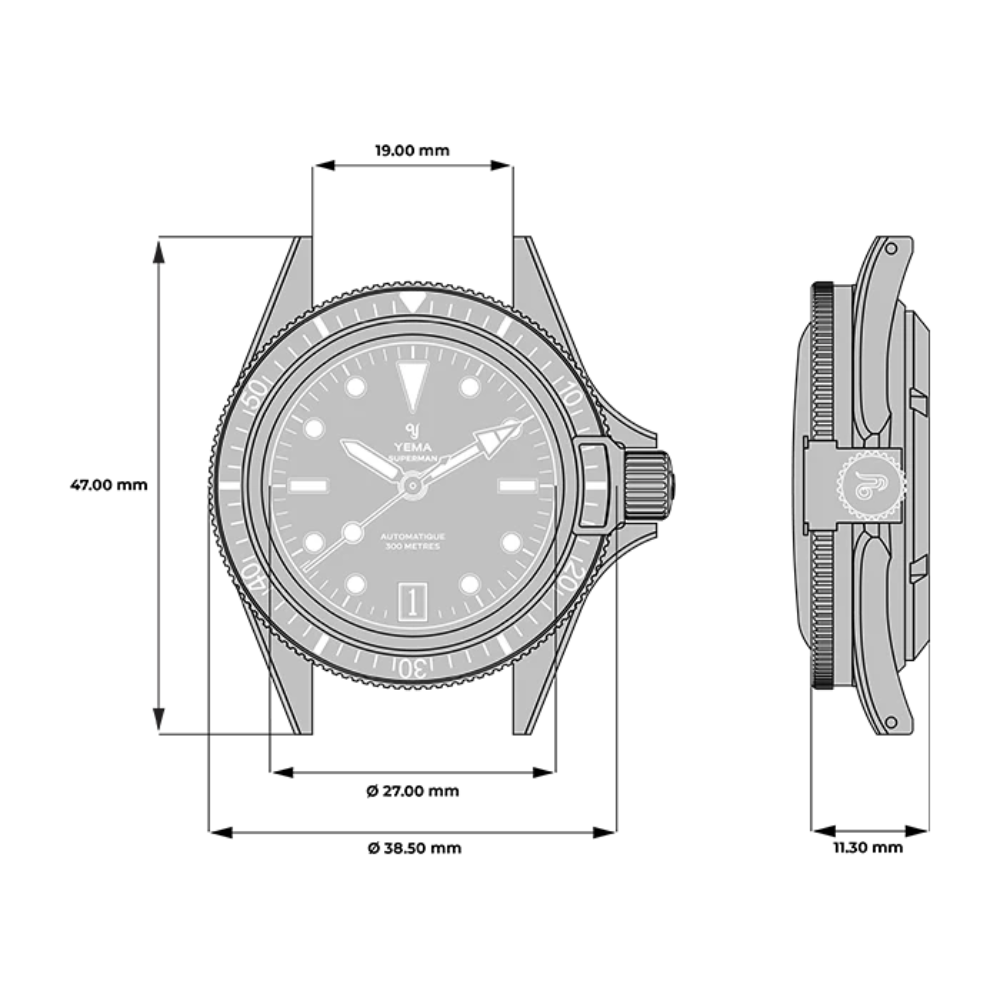 YEMA Superman Slim MoonTide CMM.11 Titanium Scales Limited Edition 38.5mm | 12.26.11.66.TNL.MT