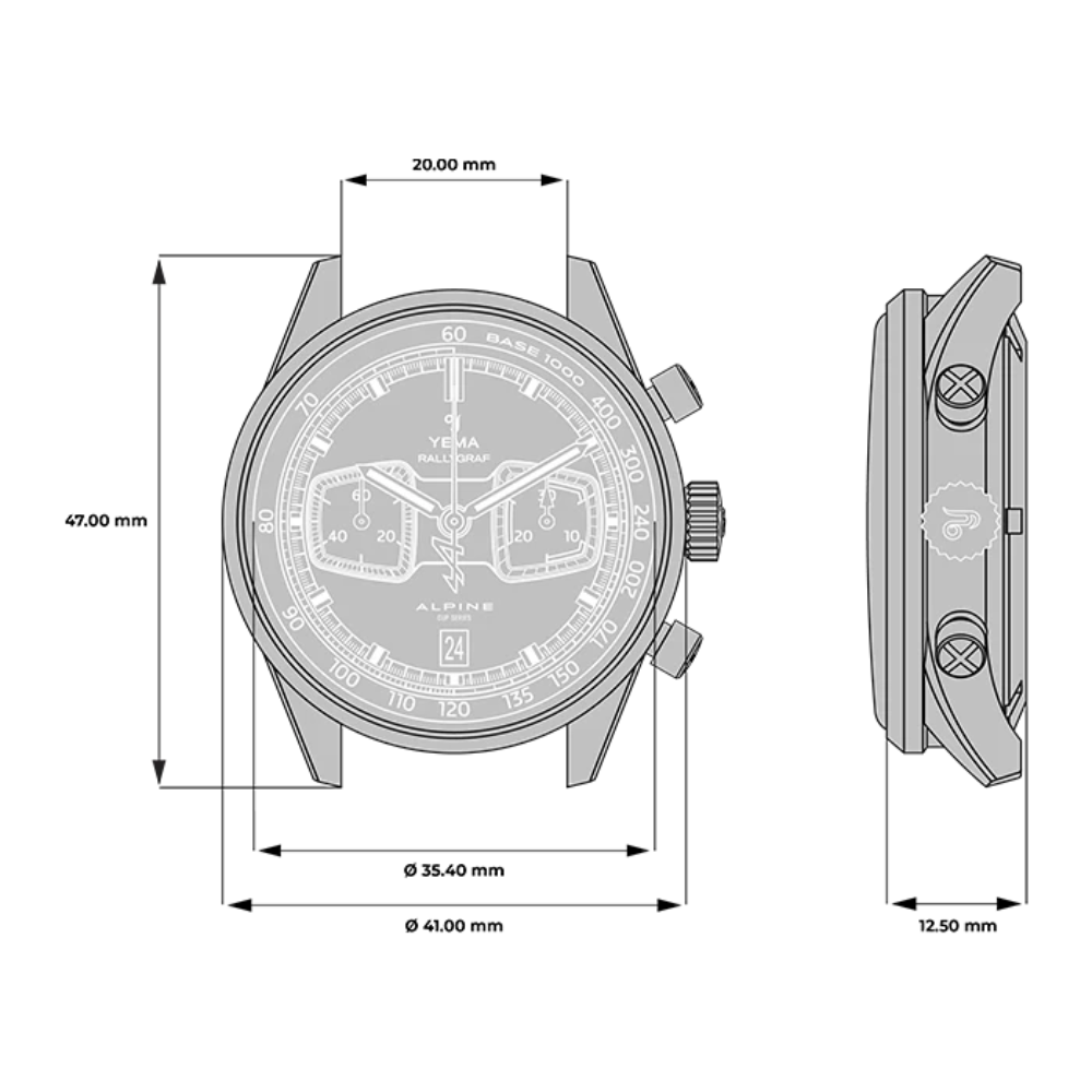 YEMA Rallygraf Alpine Cup Series MKII Limited Edition 41mm | YRAL26ALP-CH-AAS