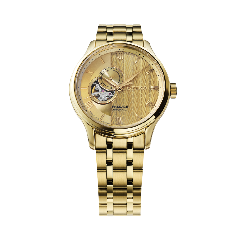 SEIKO Presage Automatic Japanese Zen Garden Golden Dial | SSA468