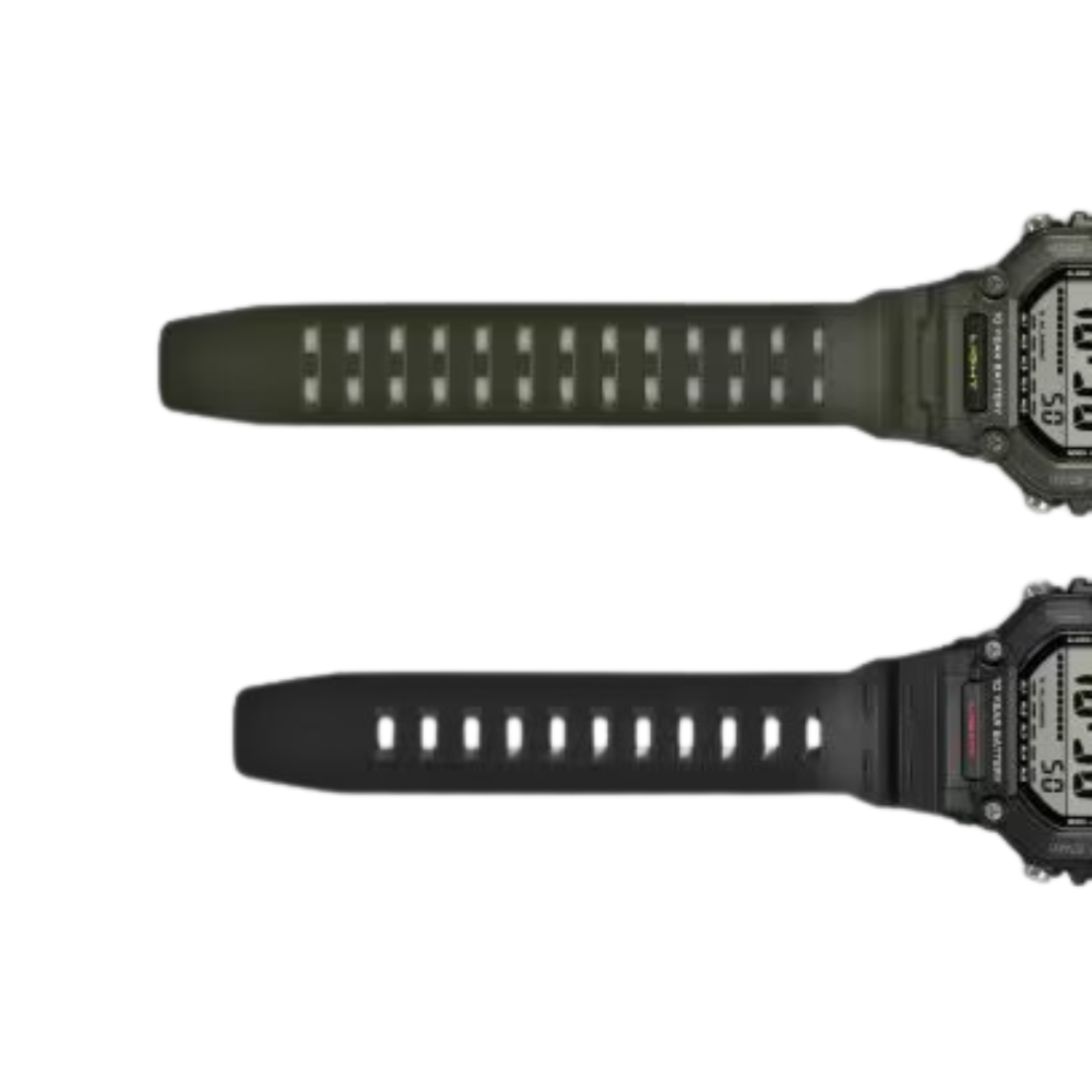 CASIO ILLUMINATOR Olive Green Resin Strap | AE1600HX-3AV