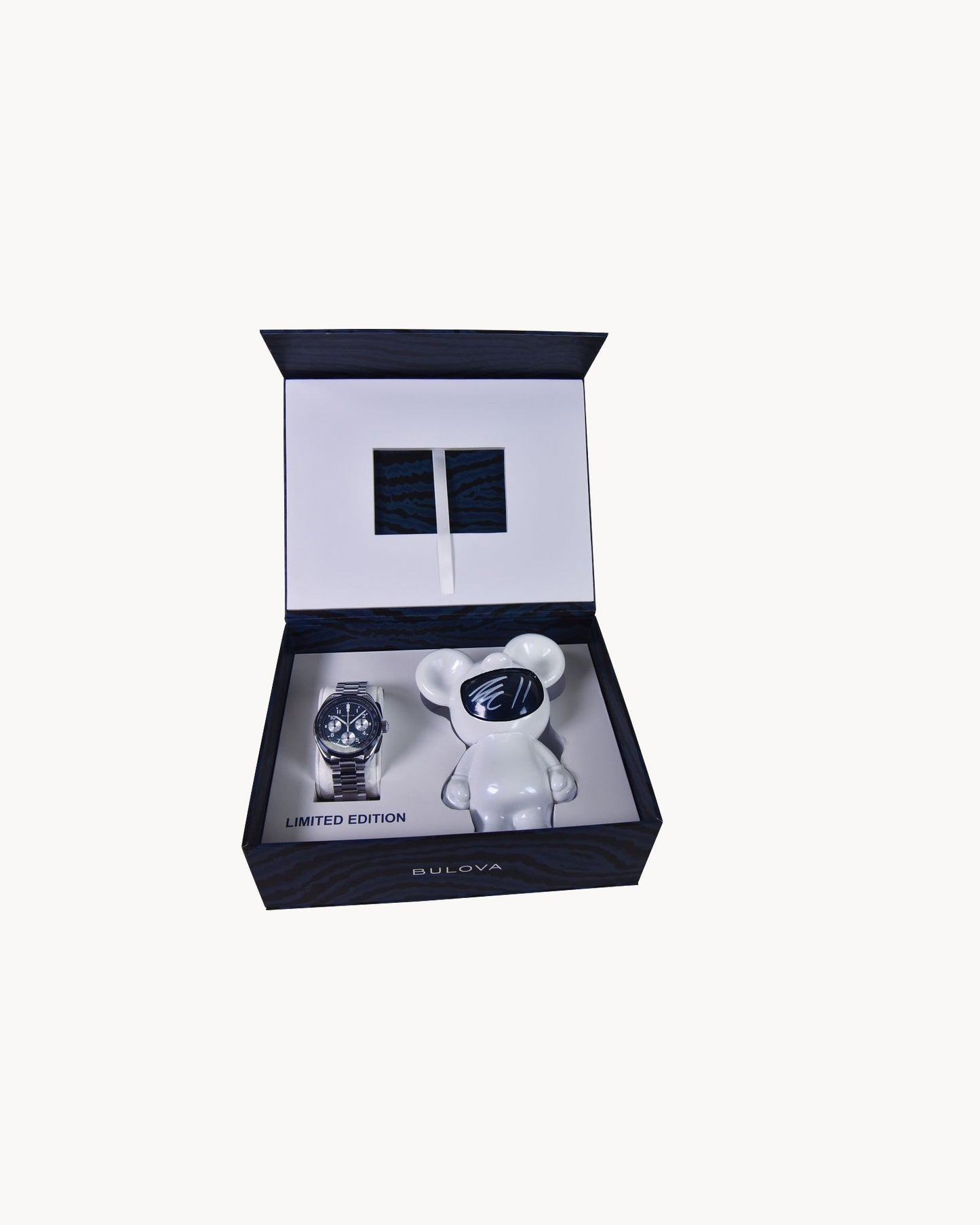 BULOVA Lunar Pilot Timascus Silver-Tone Stainless Steel Limited Editon | 98A329