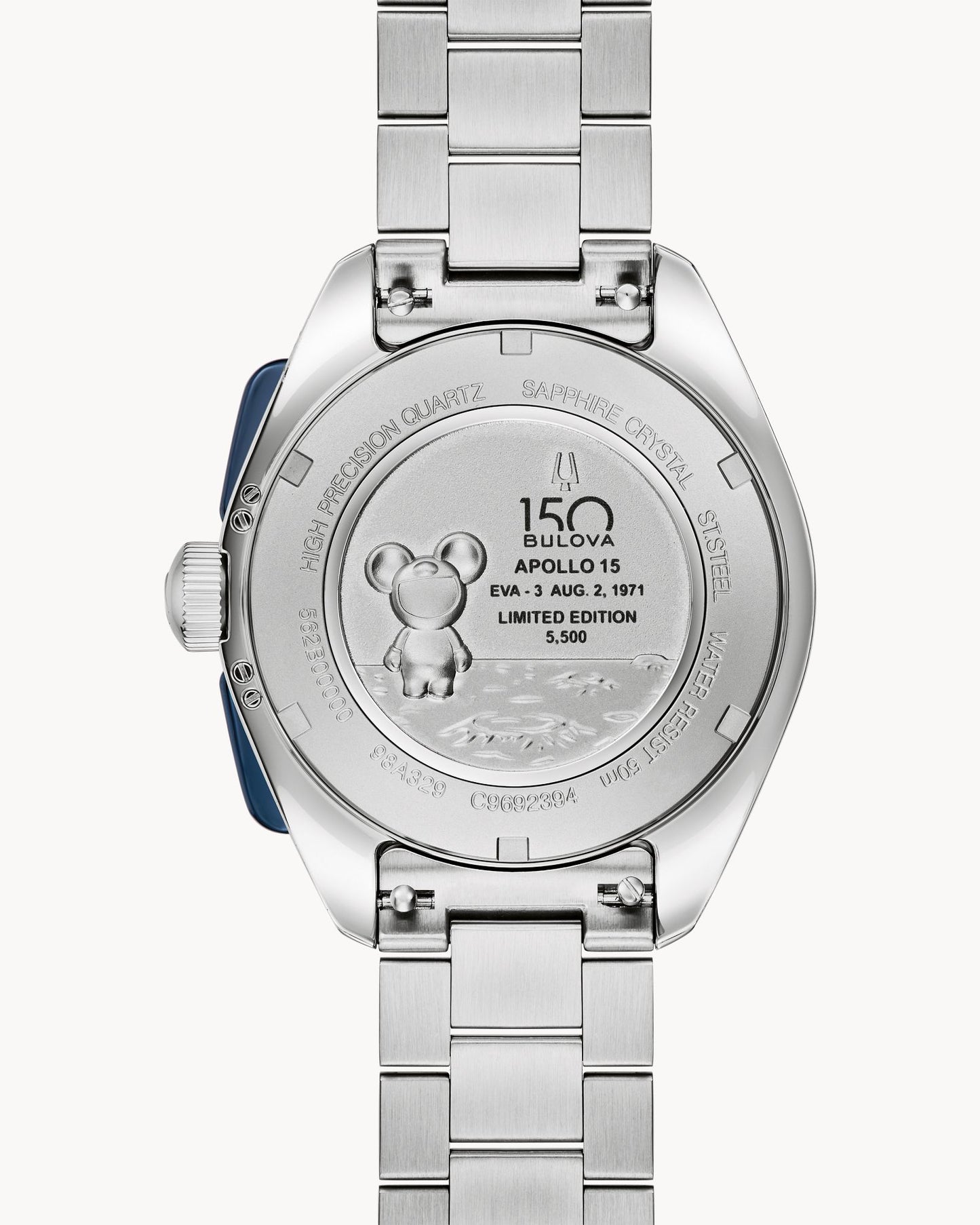 BULOVA Lunar Pilot Timascus Silver-Tone Stainless Steel Limited Editon | 98A329