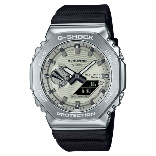 CASIO G-Shock Analog Digital Steel Silver Dial | GBM2100A-8B