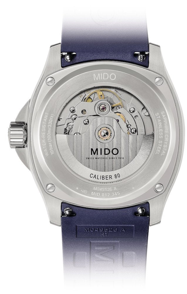 MIDO Multifort TV Big Date Blue Rubber | M049.526.17.041.00