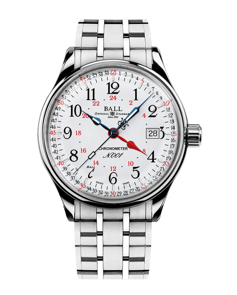 BALL Trainmaster Standard Time GMT (40mm) | NM3888D-S5CJ-WH