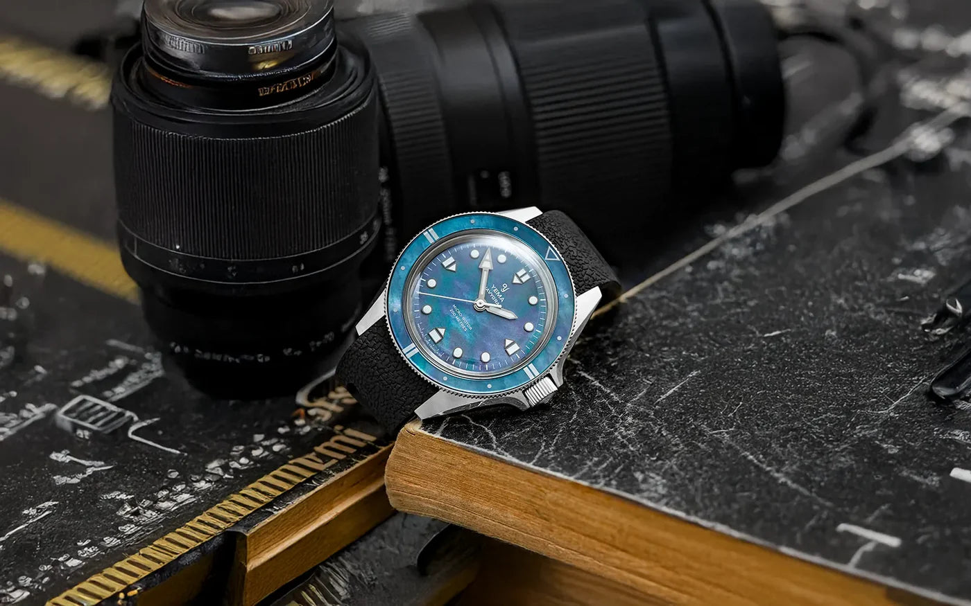 YEMA Navygraf Pearl CMM.20 Limited Edition FKM Rubber Strap 39mm | 22.25.20.55.SNL.U6