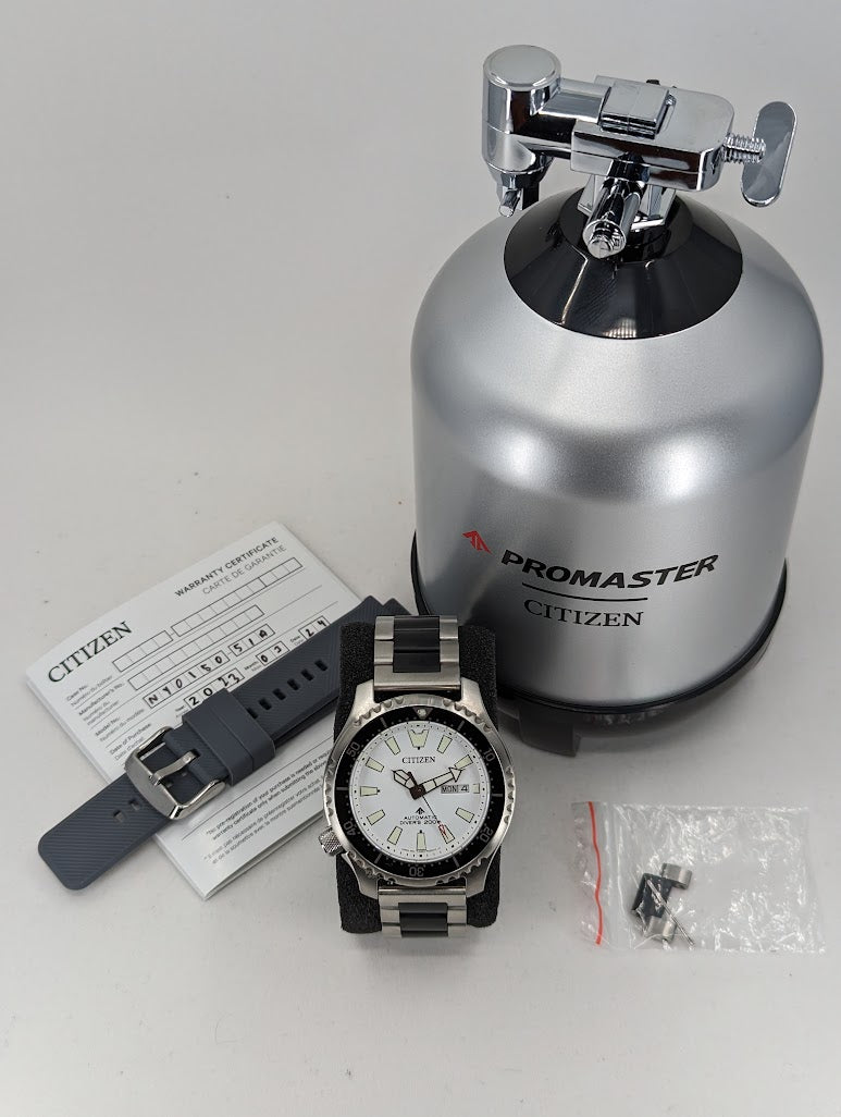 Citizen Promaster Dive Automatic Fugu White 2 Tone Bracelet (NY0150-51A)