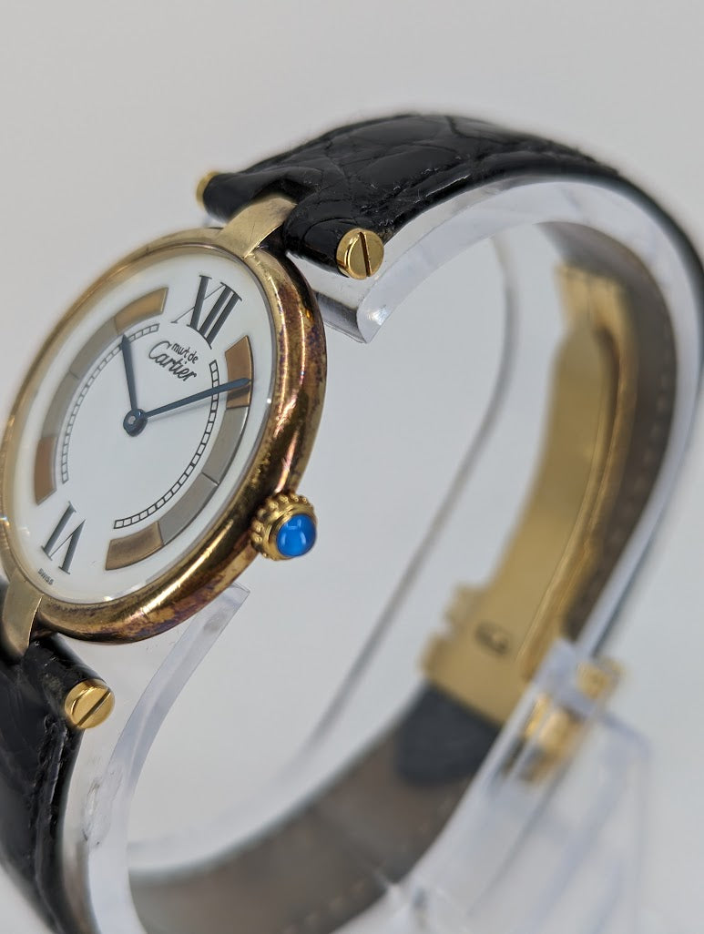 Vintage Cartier Paris Vermeil Quartz Argent 925