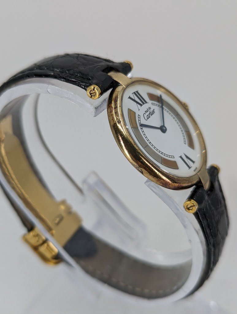 Vintage Cartier Paris Vermeil Quartz Argent 925
