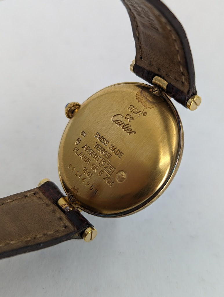 Vintage Must de Cartier Vermeil Argent 925