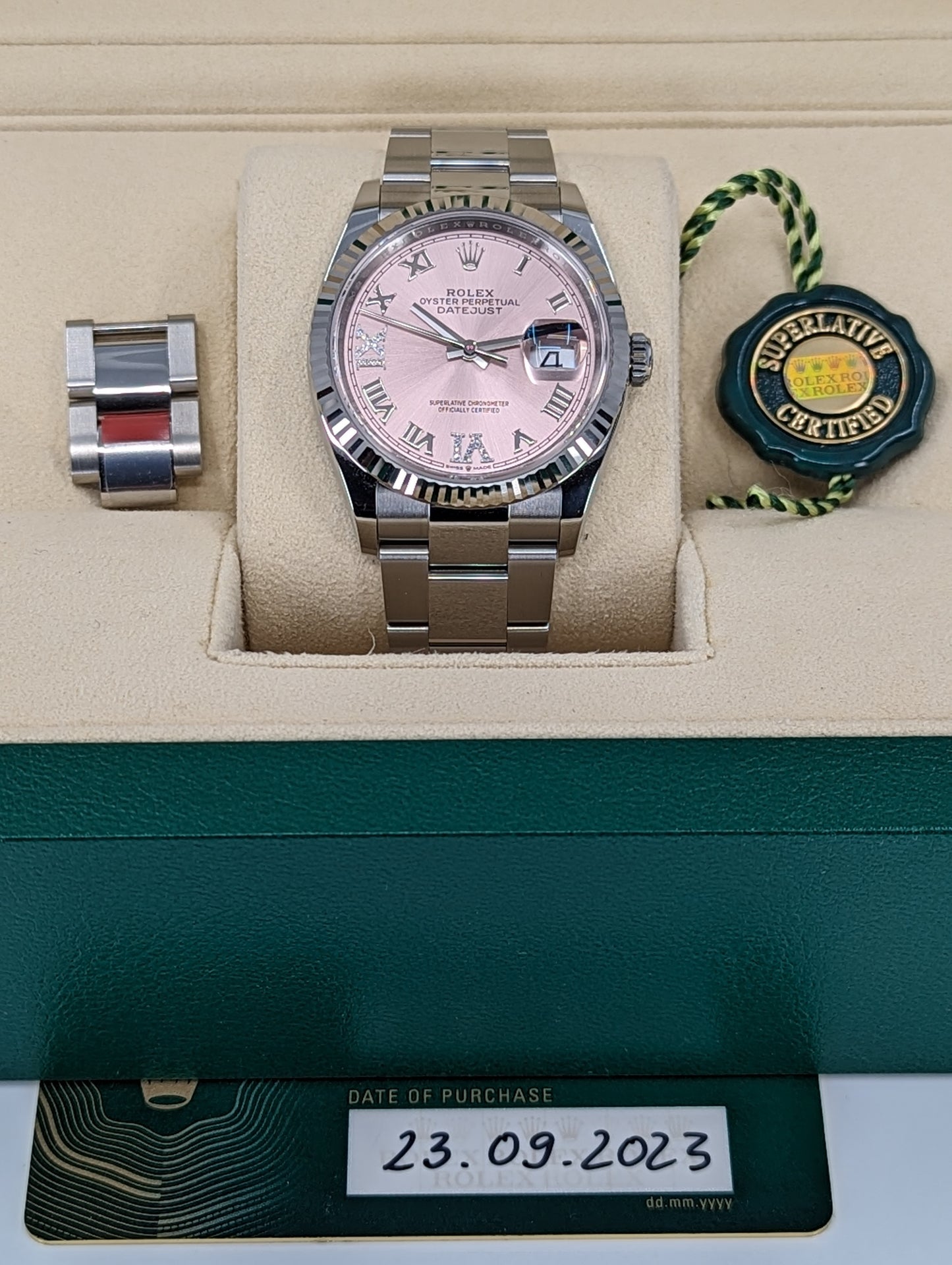 Rolex Datejust 36mm Oysersteel Diamonds and White Gold (M126234-0032)
