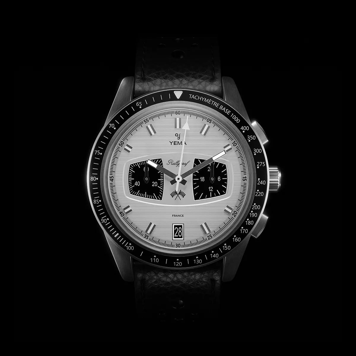 YEMA Rallygraf Meca-Quartz II Panda Steel Mesh | YMHF1584-BM
