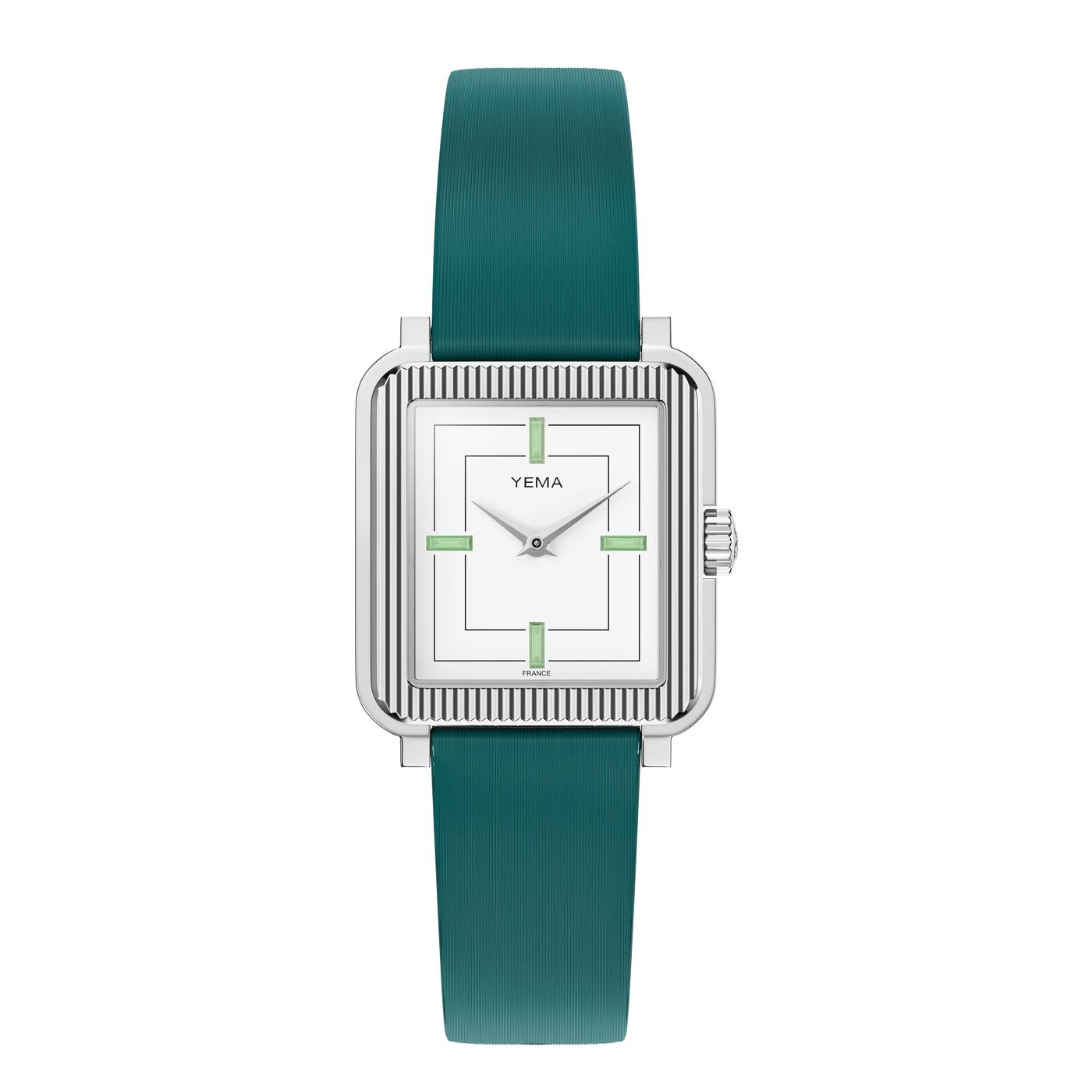 YEMA Radiance White Dial Green Leather | YMHF1586-BZ