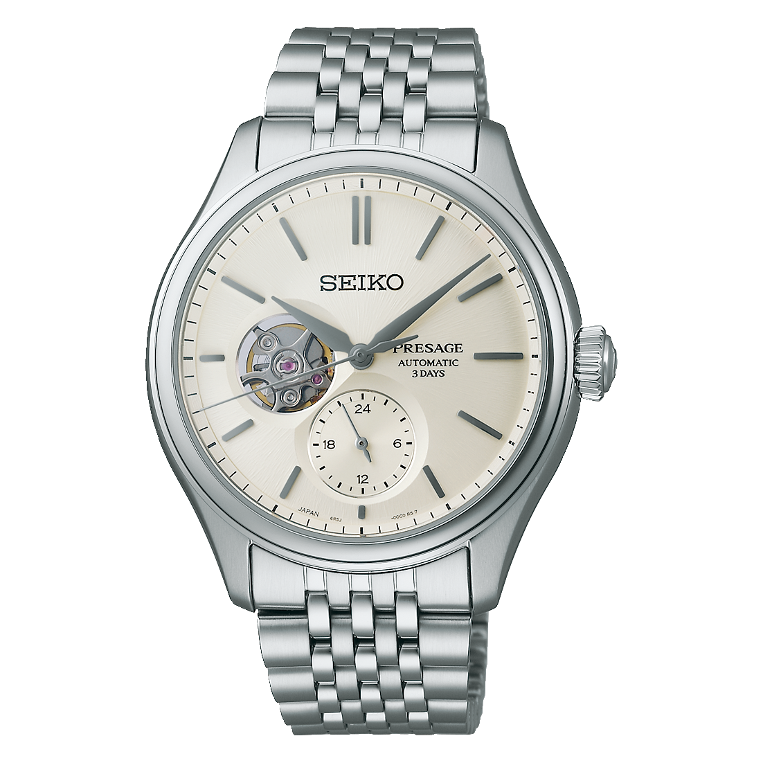 SEIKO Presage Classic Open Heart Series Silver SPB469