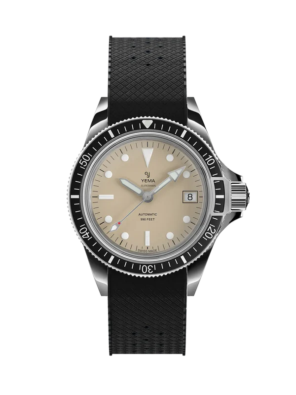 YEMA Superman Heritage FKM Rubber Integrated Strap 41mm | YSUP25A41-ERBIS