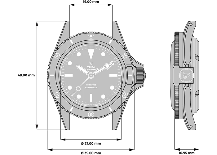 YEMA Superman Bronze CMM.10 Black Limited Edition 39mm | 11.13.36.ZN.U6