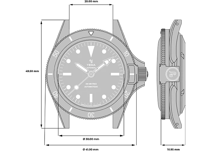 YEMA Superman Bronze CMM.10 Black Limited Edition 41mm | 11.13.36.ZE.U6