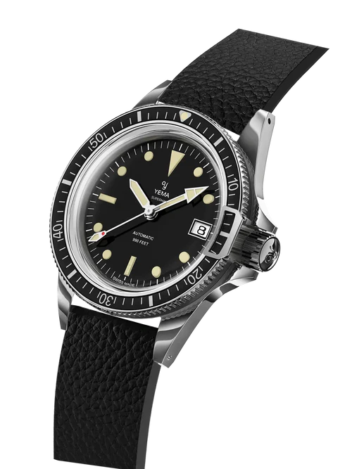 YEMA Superman Heritage FKM Rubber integrated Strap 39mm | YSUP25A39-ARBIS