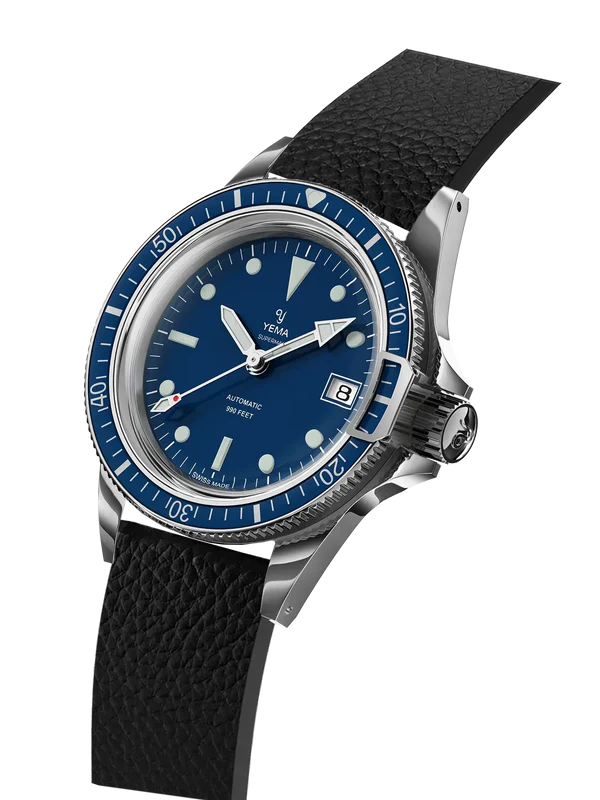 YEMA Superman Heritage Leather Strap 41mm | YSUP25B41-G90S