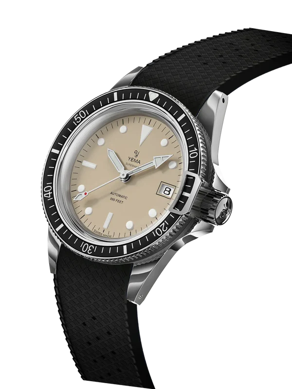 YEMA Superman Heritage FKM Rubber Integrated Strap 39mm | YSUP25A39-ERBIS