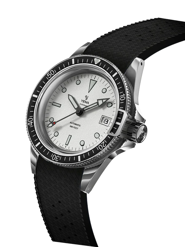 YEMA Superman Heritage FKM Rubber Integrated Strap 39mm | YSUP25A39-BRBIS
