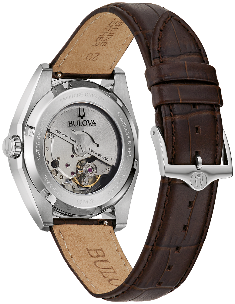 BULOVA Surveyor Automatic Green Dial Leather Strap | 96B427