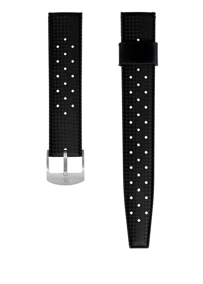 YEMA Black Tropic Dive Strap 19mm | SYSUP-TP19-SS