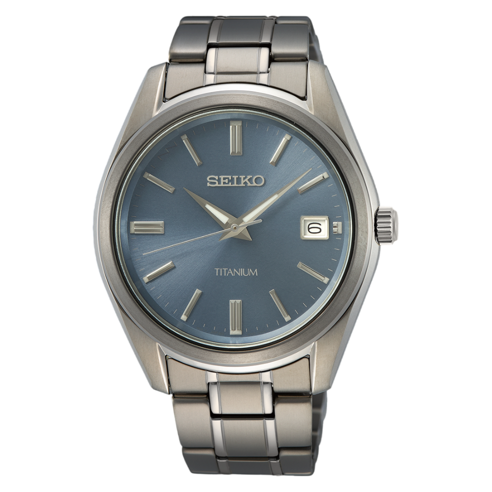 SEIKO Discover Classic Titanium Quartz Blue Dial | SUR371