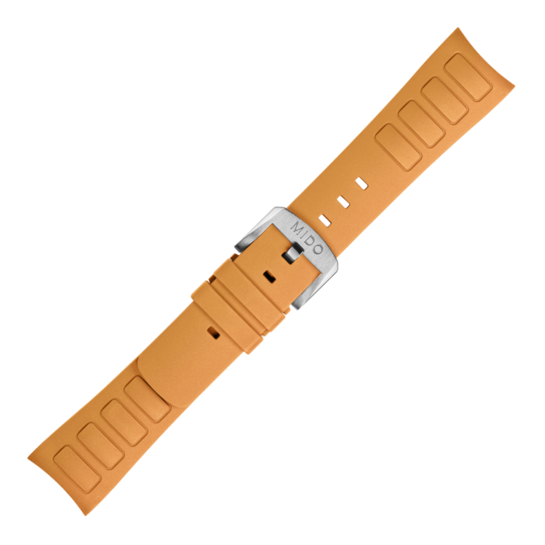 22mm orange rubber watch strap hotsell