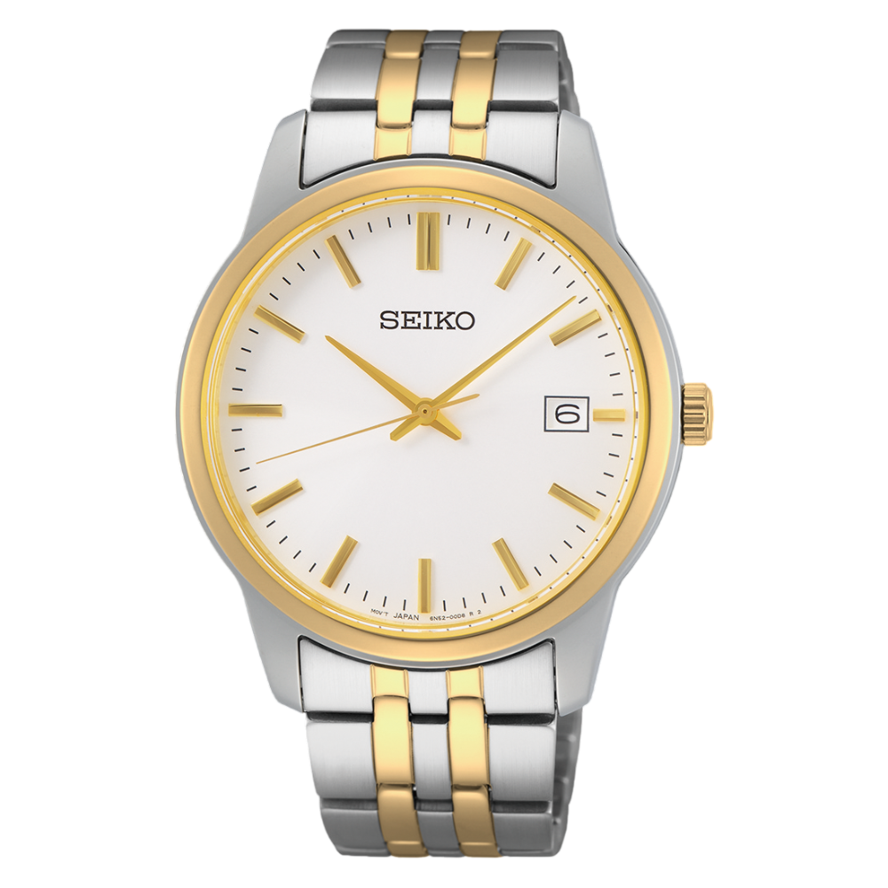 SEIKO Essential Quartz Two-Tone White Dial | SUR402