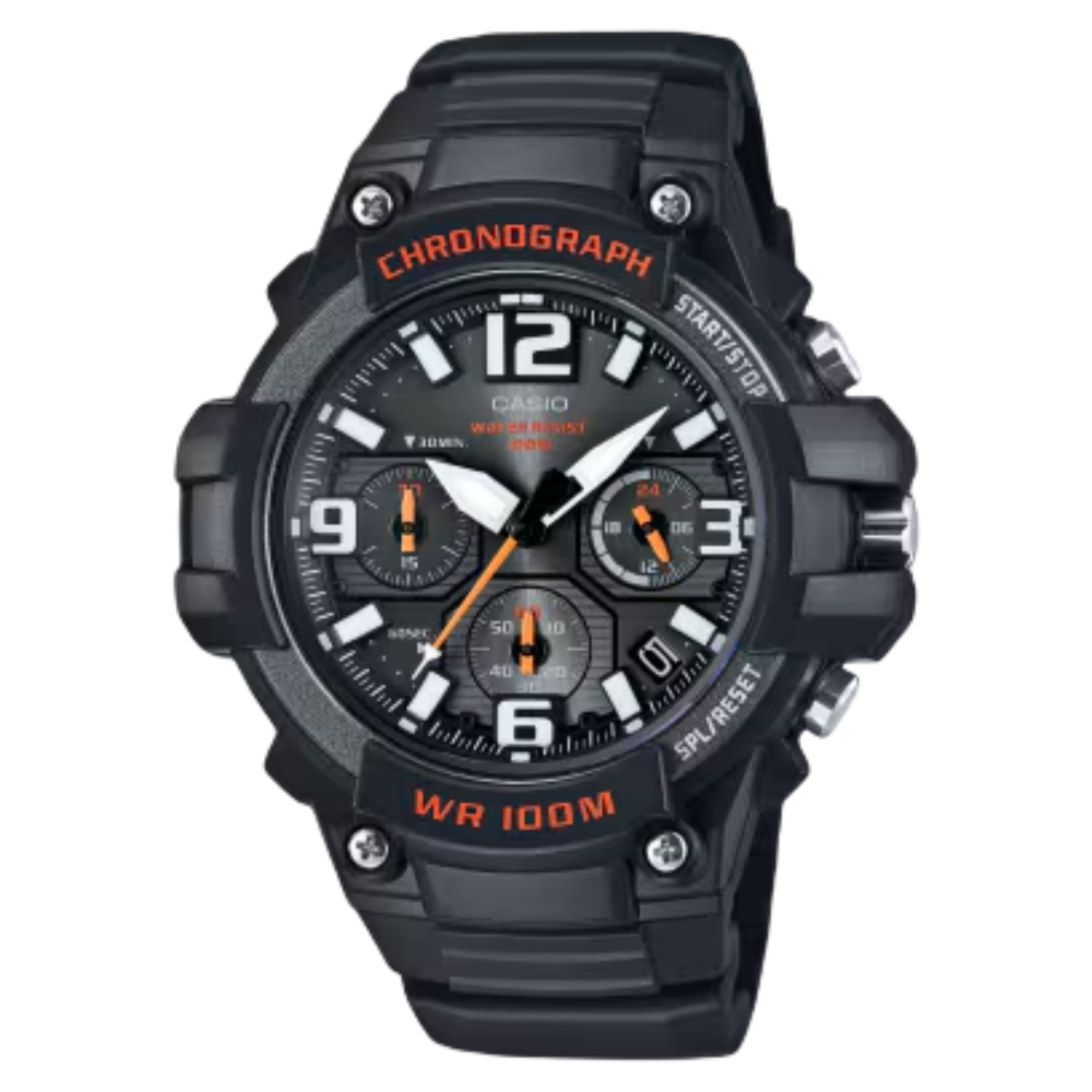 CASIO Analog Chronograph Black Dial | MCW100H-1AV