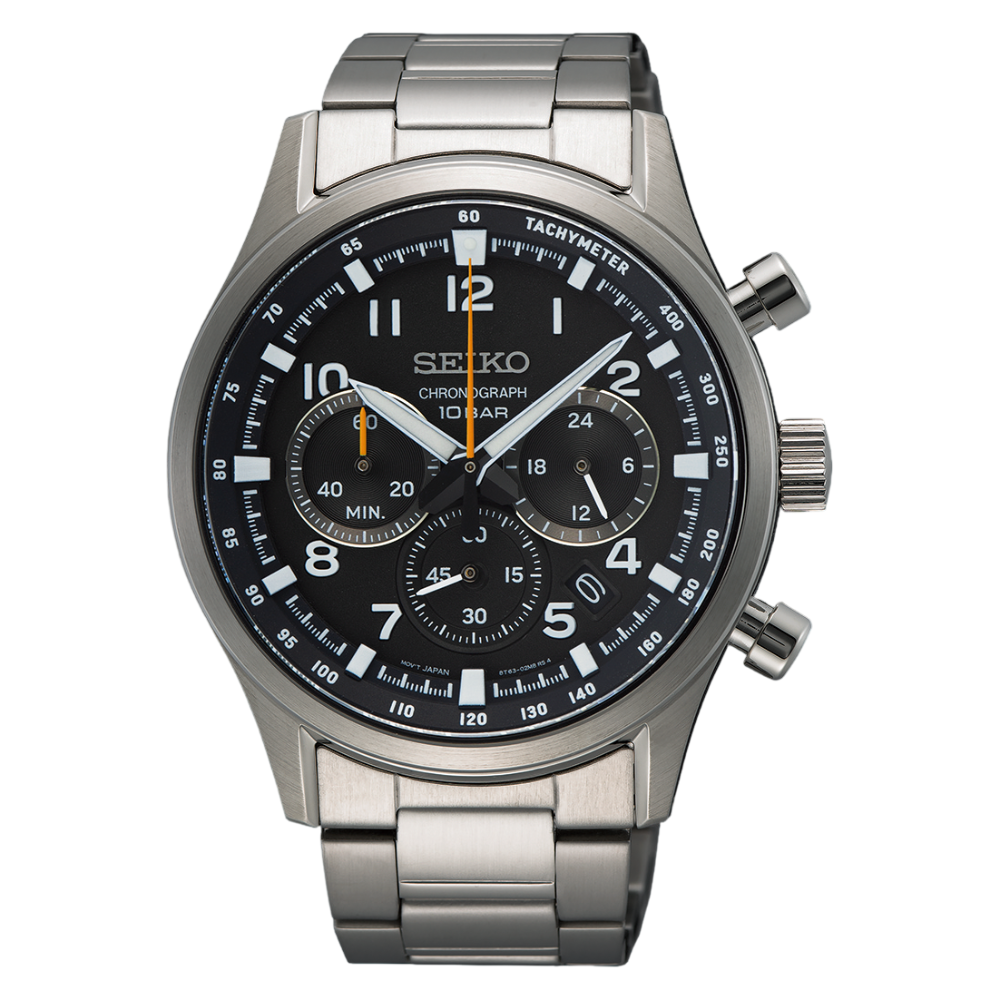 SEIKO Discover Chronograph Quartz Black Dial | SSB447