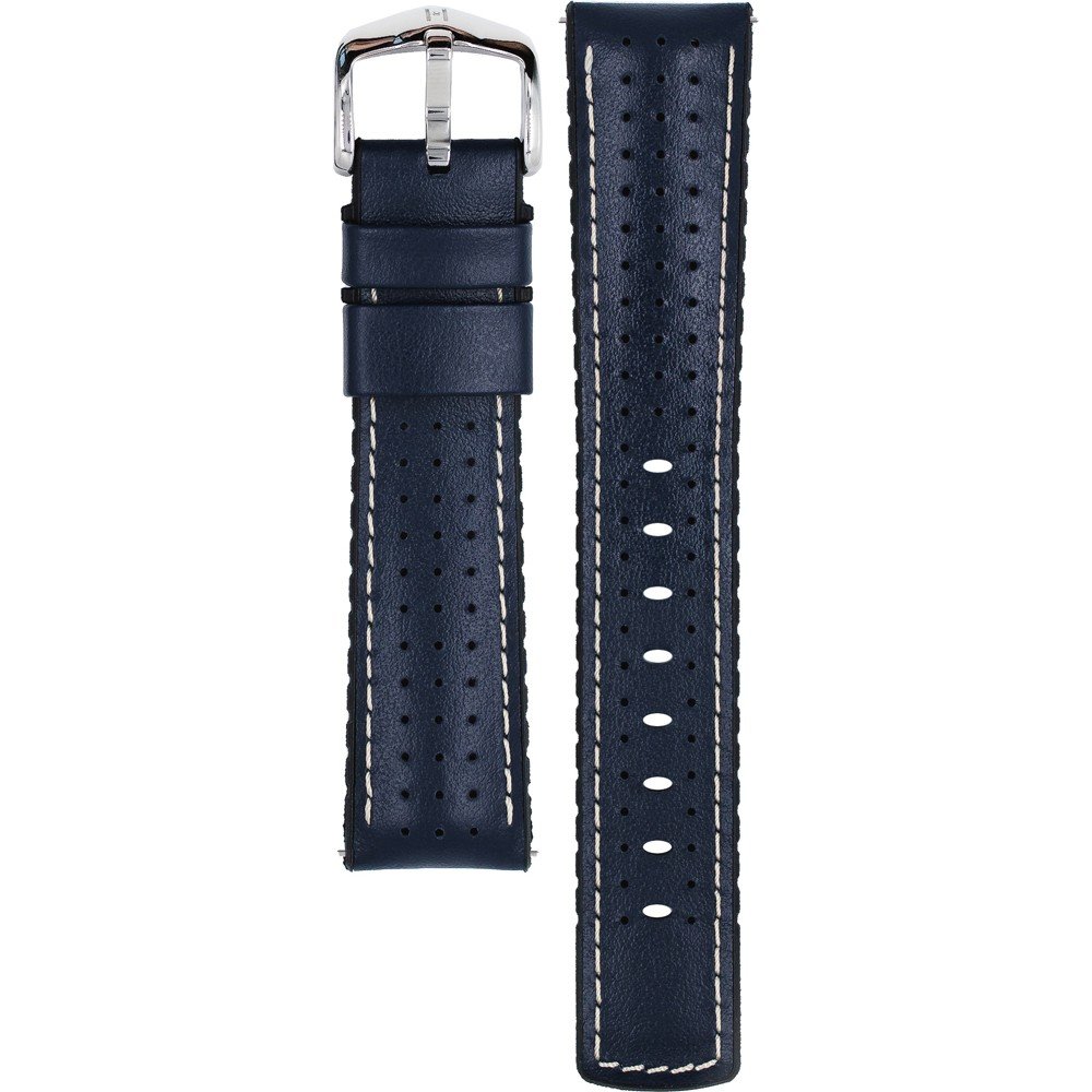HIRSCH Tiger Performance Strap Blue 24mm Silver Buckle | 0915075080-24-SB