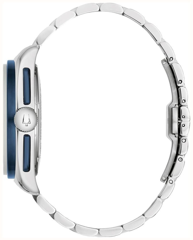 BULOVA Lunar Pilot Timascus Silver-Tone Stainless Steel Limited Editon | 98A329