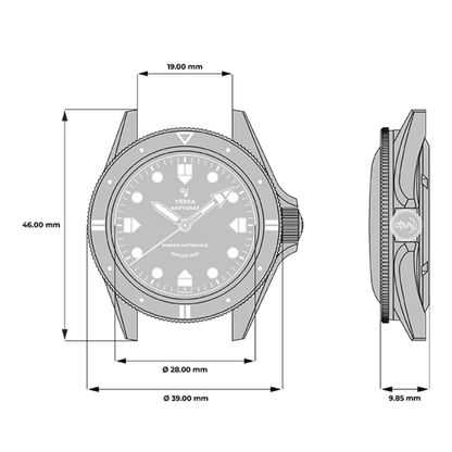 YEMA Navygraf Marine Nationale 400th Anniversary Edition 39mm | YMHF1591MN-GG