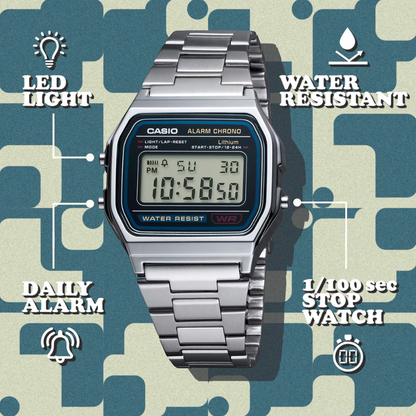 CASIO Vintage Stainless Steel | A158WA-1CR