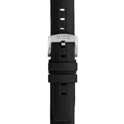 MIDO Multifort 8 Two Crowns or One Crown Black Rubber Strap 12mm | M852.019.654