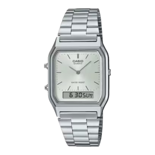 CASIO Quartz Vintage Silver-Tone Dial  | AQ230A-7AVT