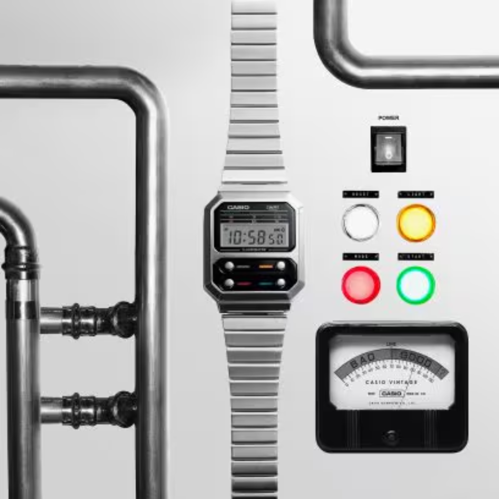 CASIO VINTAGE Digital Stainless Steel | A100WE-1AVT