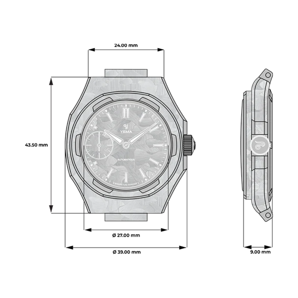 YEMA Wristmaster Slim Small Seconds CMM.29 Camo 39mm | 76.26.29.09.SN.M