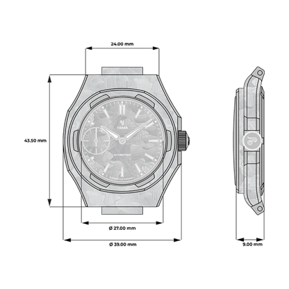 YEMA Wristmaster Slim Small Seconds CMM.29 Camo 39mm | 76.26.29.09.SN.M