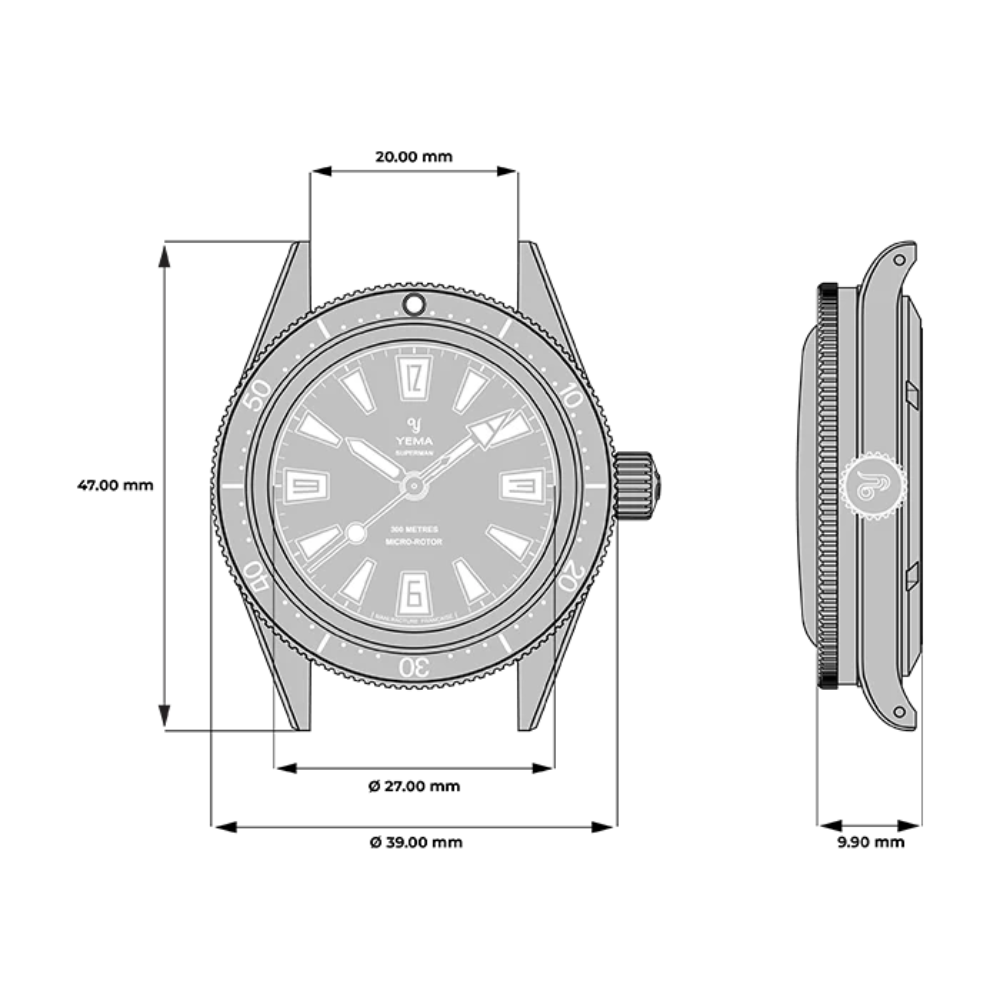 YEMA Skin Diver Slim Full Lume CMM.20 Limited Edition 39mm | 12.26.20.67.SNL.U7