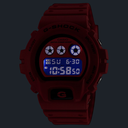 CASIO G-SHOCK DIGITAL 6900 Series Red Resin Strap | DW6900RRB-4