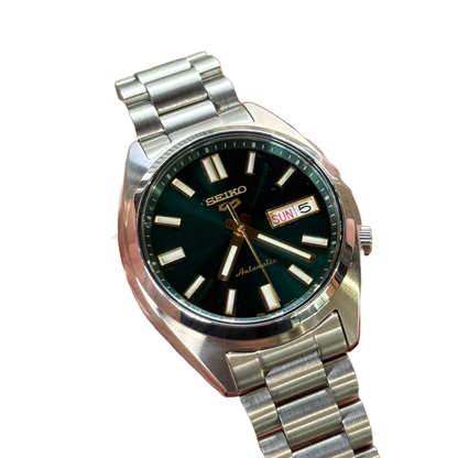 SEIKO 5 Sports SNXS Vintage Gold Collection in Green Tie (SRPL57K1)