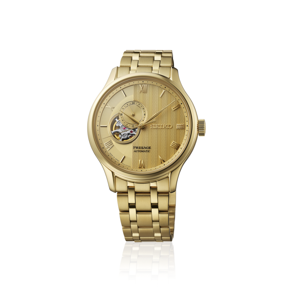 SEIKO Presage Automatic Japanese Zen Garden Golden Dial | SSA468