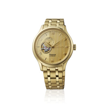 SEIKO Presage Automatic Japanese Zen Garden Golden Dial | SSA468