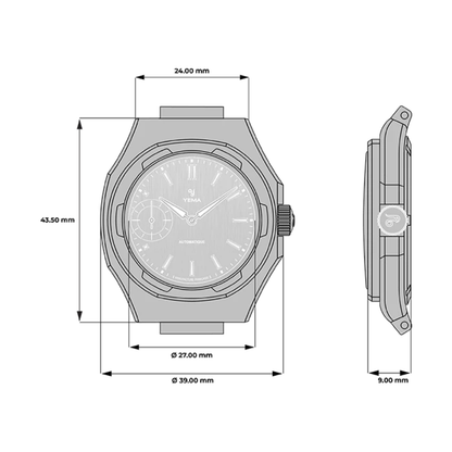 YEMA Wristmaster Slim Small Seconds CMM.29 Dial Blue 39mm | 76.26.29.05.SN.M