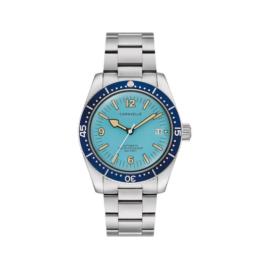 Caravelle Sea Hunter Automatic Stainless Steel with Blue Dial | 43B178