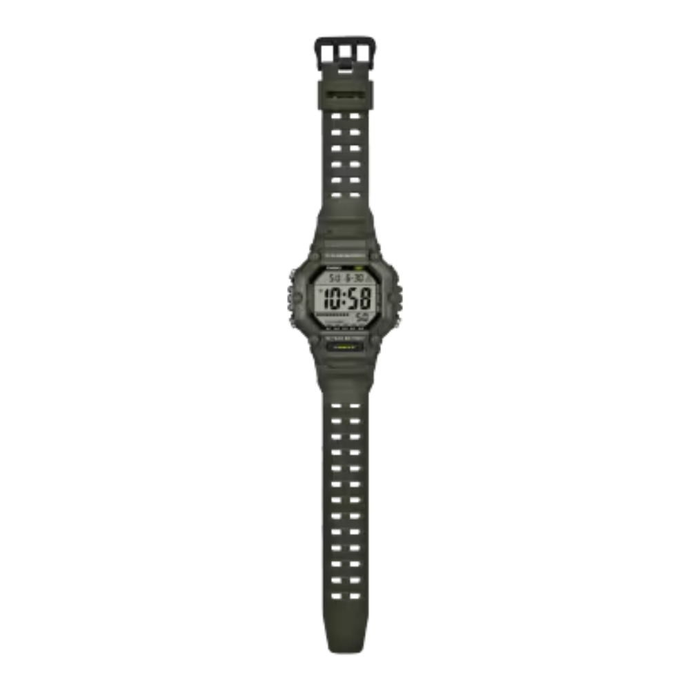CASIO ILLUMINATOR Olive Green Resin Strap | AE1600HX-3AV